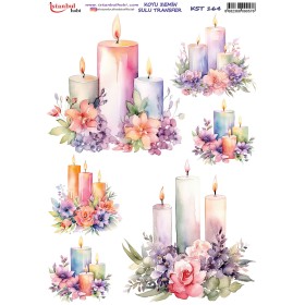 KST164 Koyu Zemin Sulu Transfer Kağıdı (25x35)