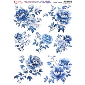 KST166 Koyu Zemin Sulu Transfer Kağıdı (25x35)