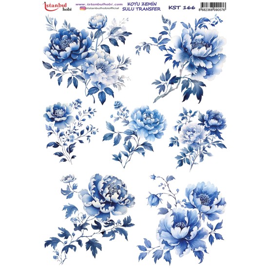 KST166 Koyu Zemin Sulu Transfer Kağıdı (25x35)