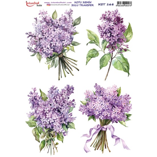 KST168 Koyu Zemin Sulu Transfer Kağıdı (25x35)