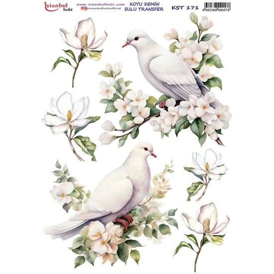 KST171 Koyu Zemin Sulu Transfer Kağıdı (25x35)