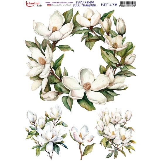 KST173 Koyu Zemin Sulu Transfer Kağıdı (25x35)