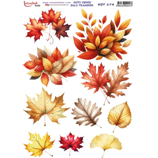 KST174 Koyu Zemin Sulu Transfer Kağıdı (25x35)