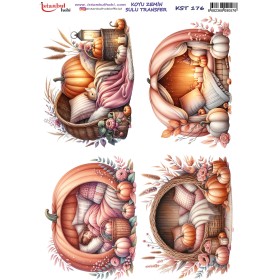 KST176 Koyu Zemin Sulu Transfer Kağıdı (25x35)
