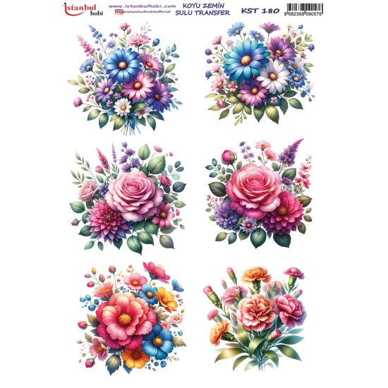 KST180 Koyu Zemin Sulu Transfer Kağıdı (25x35)