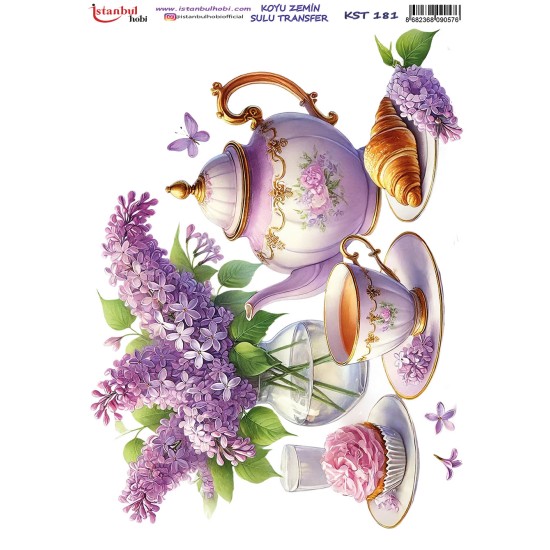 KST181 Koyu Zemin Sulu Transfer Kağıdı (25x35)