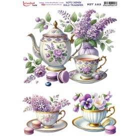 KST182 Koyu Zemin Sulu Transfer Kağıdı (25x35)