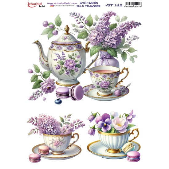 KST182 Koyu Zemin Sulu Transfer Kağıdı (25x35)