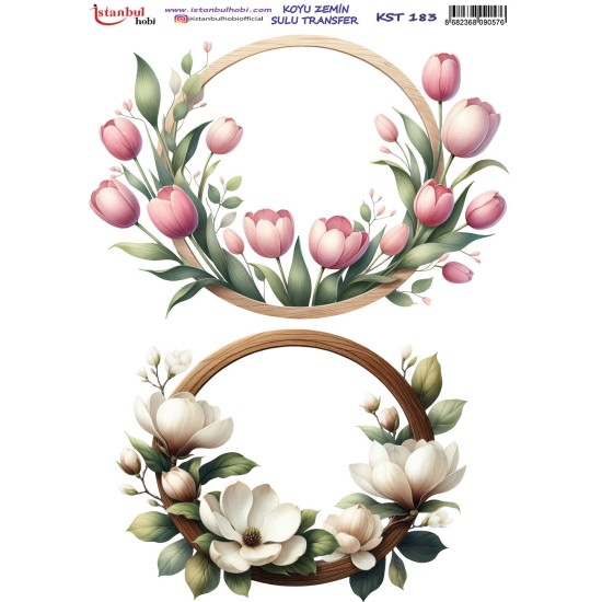 KST183 Koyu Zemin Sulu Transfer Kağıdı (25x35)