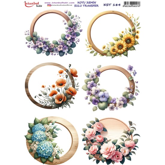 KST184 Koyu Zemin Sulu Transfer Kağıdı (25x35)