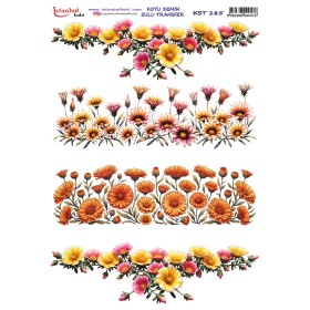 KST185 Koyu Zemin Sulu Transfer Kağıdı (25x35)