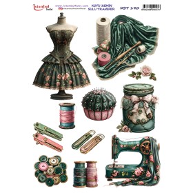 KST190 Koyu Zemin Sulu Transfer Kağıdı (25x35)