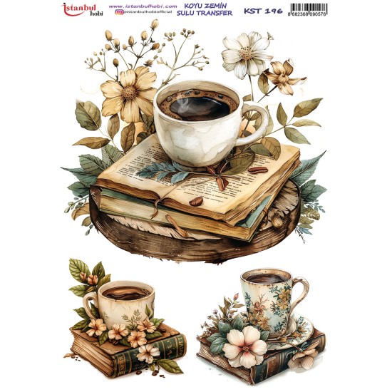 KST196 Koyu Zemin Sulu Transfer Kağıdı (25x35)