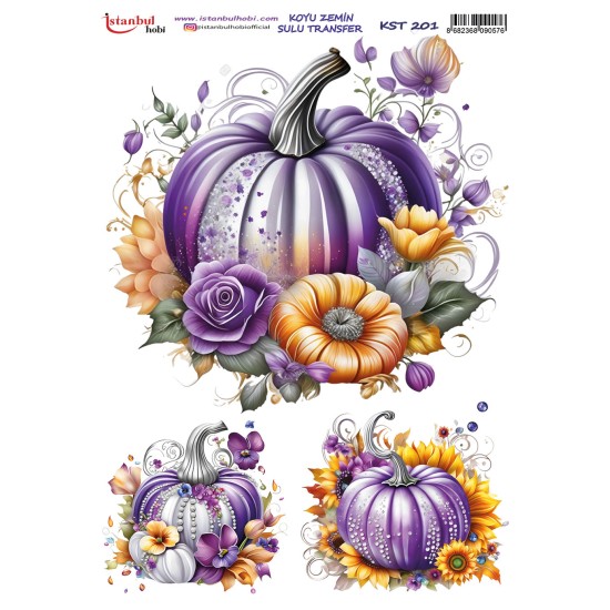 KST201 Koyu Zemin Sulu Transfer Kağıdı (25x35)