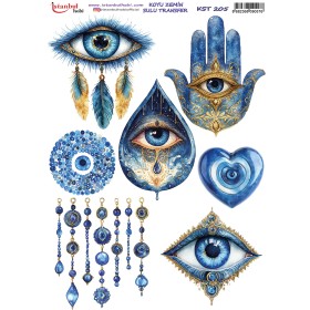 KST205 Koyu Zemin Sulu Transfer Kağıdı (25x35)