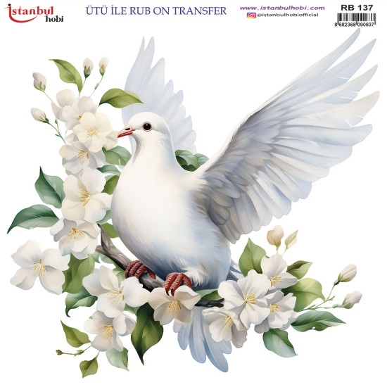 RB137 Rub On Transfer Kağıdı 30x30 (Ütü İle)