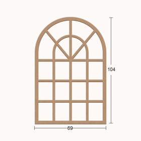 AY182 18 mm Ayna Çerçevesi Ahşap Boyanabilir Obje