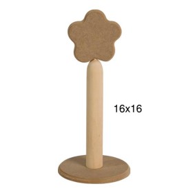 F751 Papatya Dik Havluluk Ahşap Boyanabilir Obje