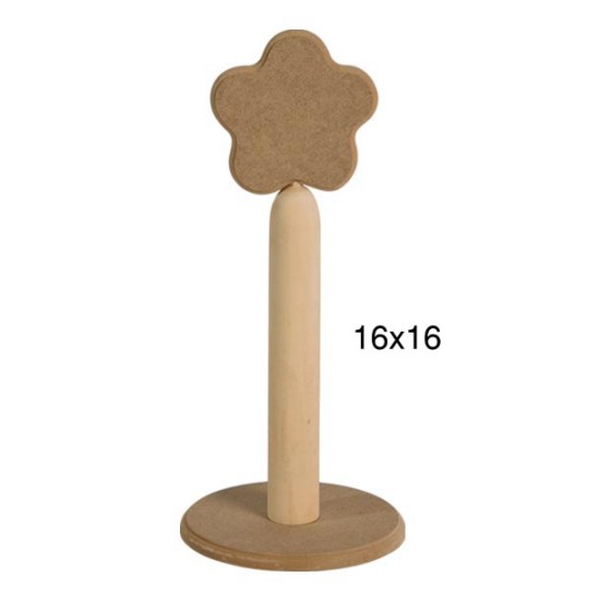 F751 Papatya Dik Havluluk Ahşap Boyanabilir Obje