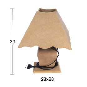 F753 Dik Abajur Ahşap Boyanabilir Obje