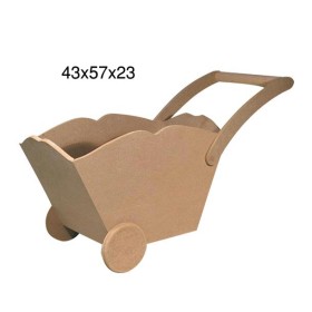 F755 Bahçe Arabası Ahşap Boyanabilir Obje