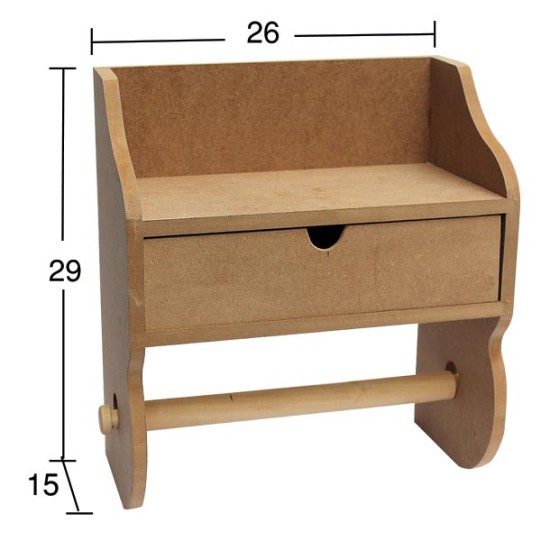 F758 Çekmeceli Havluluk Ahşap Boyanabilir Obje