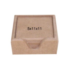 F759 Düz Bardak Altı Ahşap Boyanabilir Obje