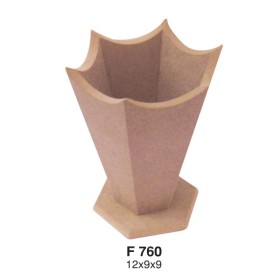 F760 Dilimli Kalemlik Ahşap Boyanabilir Obje