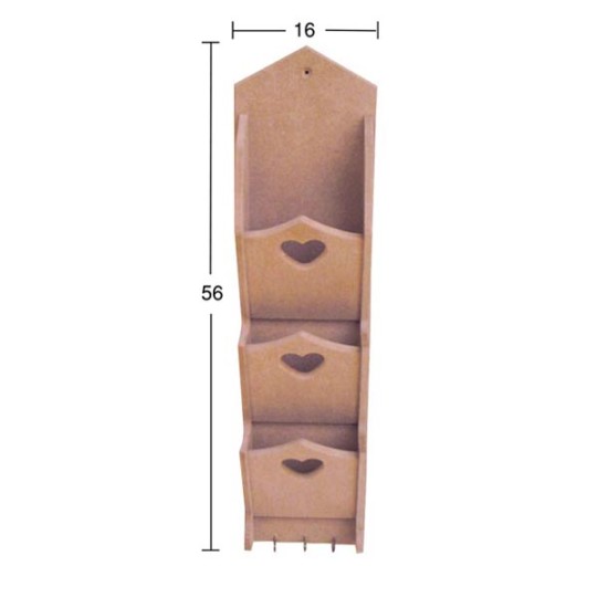 F762 Kalpli Evraklık Ahşap Boyanabilir Obje