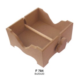 F784 Çıtalı Peçetelik Ahşap Boyanabilir Obje