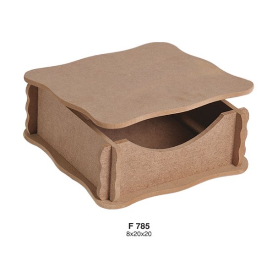 F785 Kapaklı Peçetelik Ahşap Boyanabilir Obje