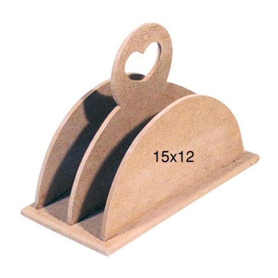 F788 2'li Peçetelik Ahşap Boyanabilir Obje