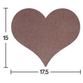 H45 18 mm İçi Dolu Kalp Ahşap Boyanabilir Obje