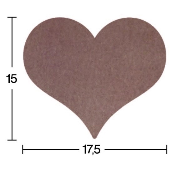 H45 18 mm İçi Dolu Kalp Ahşap Boyanabilir Obje