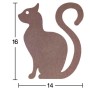 H66 18 mm Kedi Ahşap Boyanabilir Obje