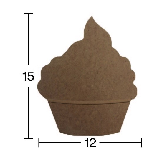 H75 18 mm Cup-Cake Ahşap Boyanabilir Obje