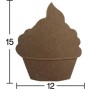 H75 18 mm Cup-Cake Ahşap Boyanabilir Obje