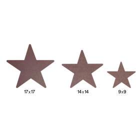 H81 18 mm 3 Lü Yıldız Takım Ahşap Boyanabilir Obje