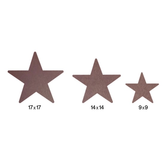 H81 18 mm 3 Lü Yıldız Takım Ahşap Boyanabilir Obje