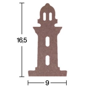 18mm Deniz Feneri Ahşap Boyanabilir Obje