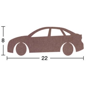 H90 18 mm Araba Ahşap Boyanabilir Obje