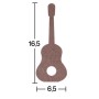 H93 18 mm Gitar Ahşap Boyanabilir Obje