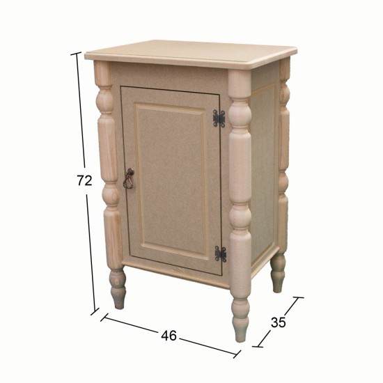 HD02 Home Decor 72cm Kapalı Dolap Ahşap Boyanabilir Obje