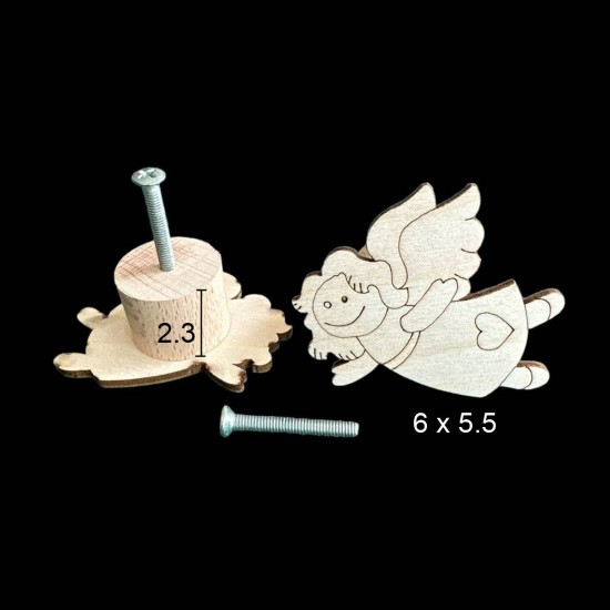 KLP12 Tekli Kulp Ahşap Boyanabilir Obje