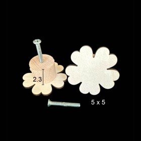 KLP24 Tekli Kulp Ahşap Boyanabilir Obje