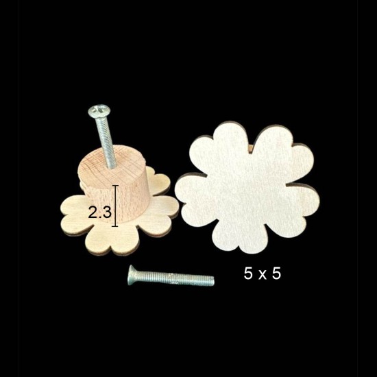 KLP24 Tekli Kulp Ahşap Boyanabilir Obje