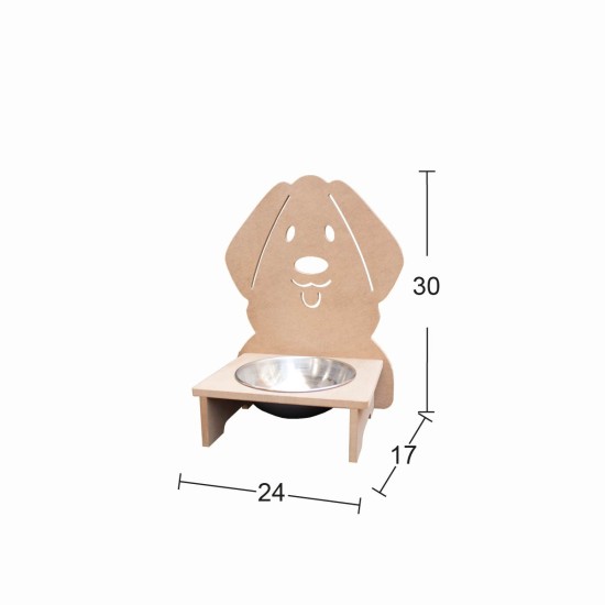 KM106Tekli Köpek Mamalık Ahşap Boyanabilir Obje