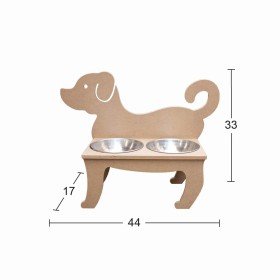 KM107 İkili Köpek Mamalık Ahşap Boyanabilir Obje