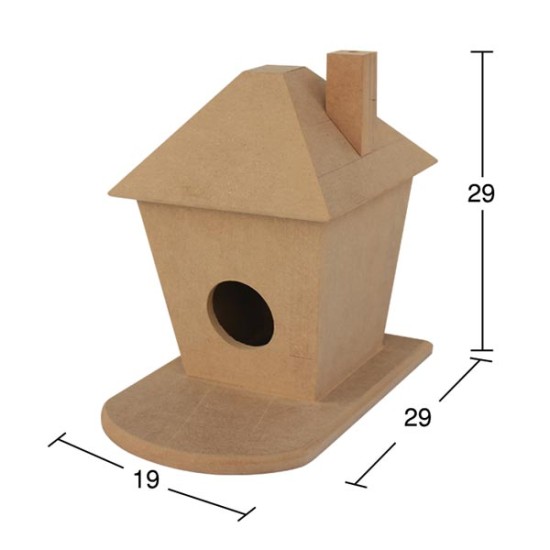 KU223 Kuş Evi Ahşap Boyanabilir Obje