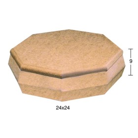 KU250 Büyük Sekizgen Şekerlik Ahşap Boyanabilir Obje